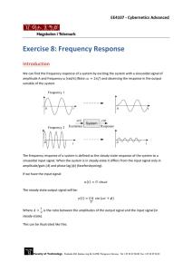 Exercise 8: Frequency Response