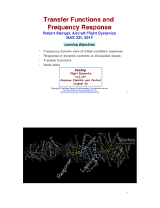 Transfer Functions and Frequency Response