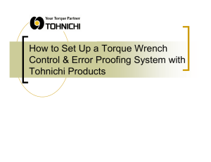 How To Set Up Torque Wrench Control And