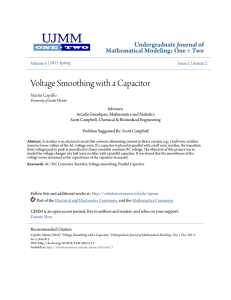 Voltage Smoothing with a Capacitor - Scholar Commons