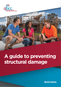 QBCC A Guide to preventing structural damage
