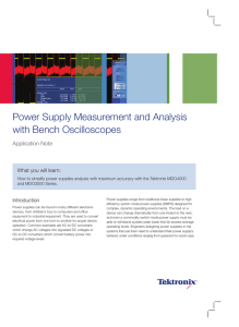 Power Supply Measurement and Analysis with Bench Oscilloscopes