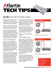 Tech Tip # 46 - Don`t Get Your Wires Crossed