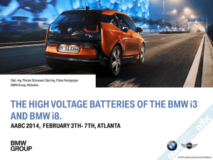 High voltage battery BMW i3