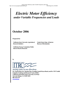 Electric Motor Efficiency under Variable Frequencies and Loads