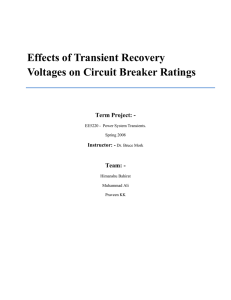 Effects of Transient Recovery Voltages on Circuit Breaker Ratings