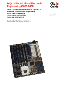 IVQs in Electrical and Electronic Engineering (8030