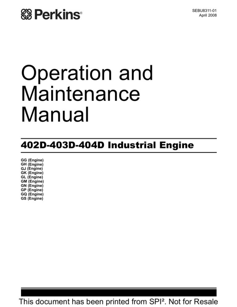 Operation And Maintenance Manual