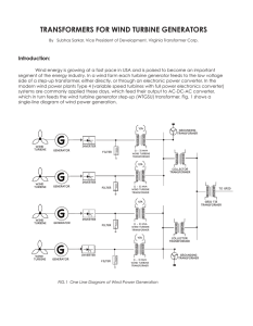 transformers for wind turbine generators