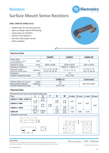 Surface Mount Sense Resistors