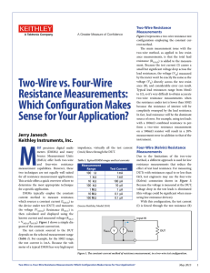 two-Wire vs. Four-Wire Resistance Measurements