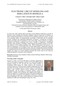 "Electronic Circuit Modeling and Simulation in Modelica," Proc