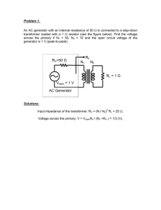 RL = 1 Ω N1 N2 Rin=50 Ω AC Generator