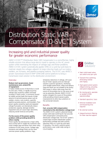 Distribution Static VAR Compensator (D-SVC™) System
