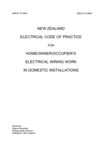new zealand electrical code of practice homeowner