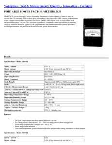 Yokogawa 2039 Specifications