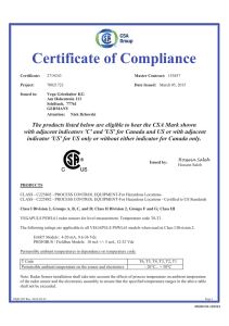 Certification Report Template