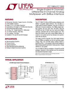 LTC1380 - Single-Ended 8-Channel/ Differential 4