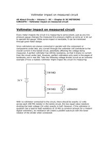 Voltmeter impact on measured circuit