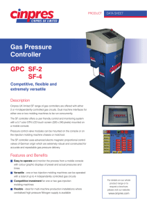 Gas Pressure Controller GPC SF-2 SF-4