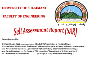 UNIVERSITY OF SULAIMANI COLLEGE OF ENGINEERING