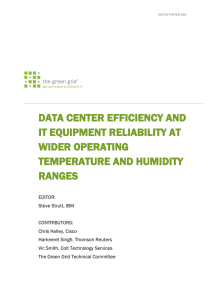 data center efficiency and it equipment reliability at wider operating