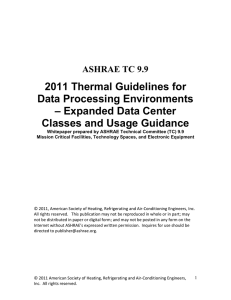 2011 Thermal Guidelines for Data Processing Environments