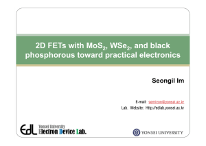 2D FETs with MoS , WSe , and black phosphorous toward practical