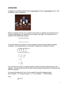 capacitors - De Anza College