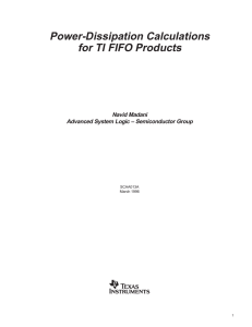 Power-Dissipation Calculations For TI FIFO