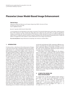 Piecewise Linear Model-Based Image Enhancement | SpringerLink
