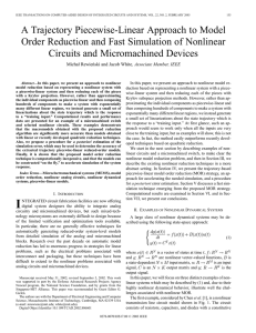 A trajectory piecewise-linear approach to model order reduction and