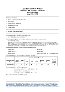 Release Notes - Emerson Network Power