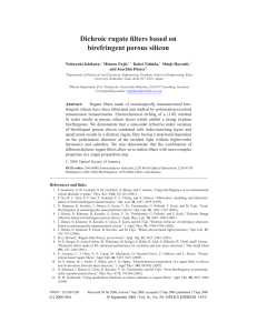 Dichroic rugate filters based on birefringent porous