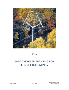 vi.a bare overhead transmission conductor ratings