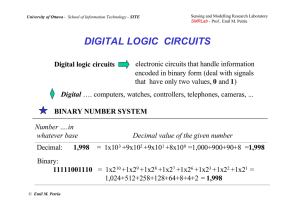 Elements of Digital Logic Circuits