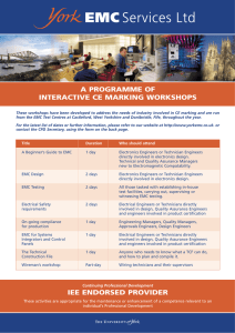 A PROGRAMME OF INTERACTIVE CE MARKING WORKSHOPS