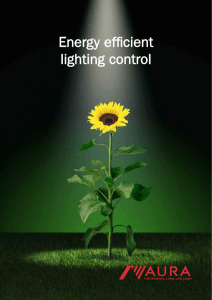 Energy efficient lighting control