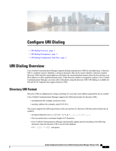 Configure URI Dialing