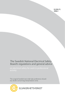 The Swedish National Electrical Safety Board`s