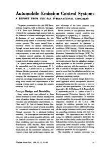 Automobile Emission Control Systems