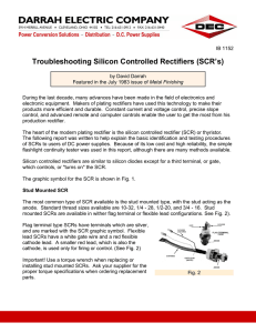 IB 1152 Troubleshooting Silicon Controlled Rectifiers
