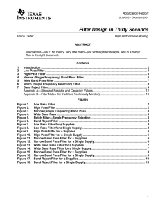 Filter Design in Thirty Seconds