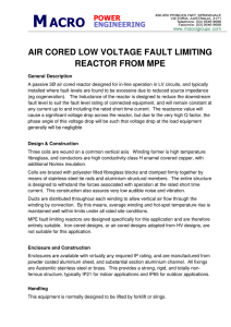 Fault Limiting Reactors