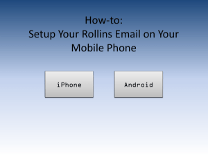 How-to: Setup Your Rollins Email on Your Mobile Phone