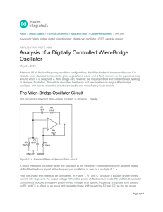 Analysis of a Digitally Controlled Wien-Bridge Oscillator