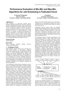 Performance Evaluation of Min-Min and Max