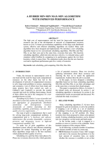 a hybrid min-min max-min algorithm with improved
