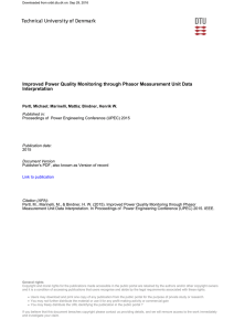 Improved Power Quality Monitoring through Phasor