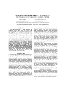 power quality improvement of pv power generation systems